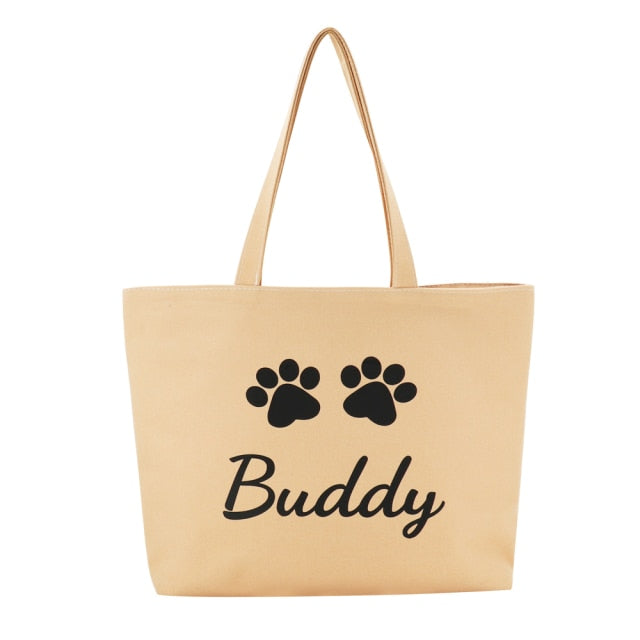 Custom Canvas Dog Tote Bag