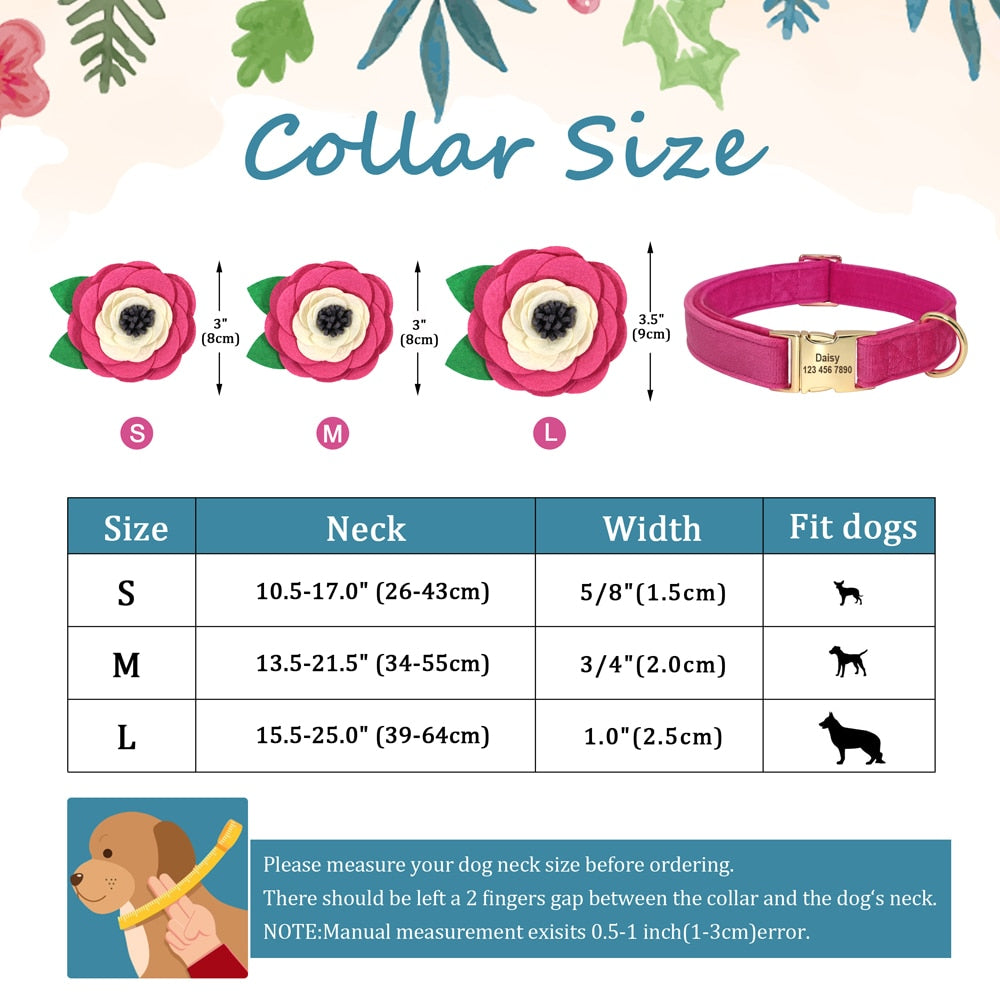 Personalized Flower Collar