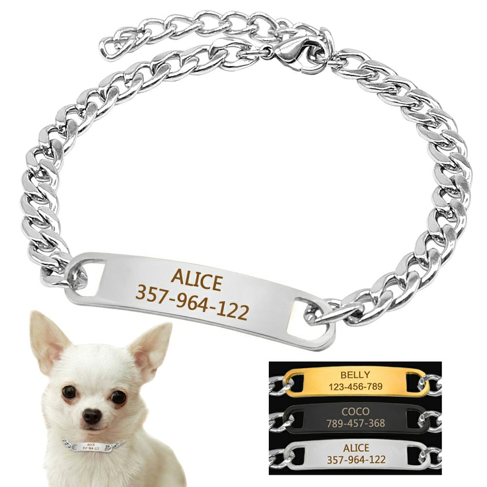Personalized Engraved Chain Collar-Pawsitivetrends