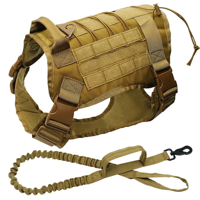 Military Tactical Dog Harness & Bungee Leash-Pawsitivetrends
