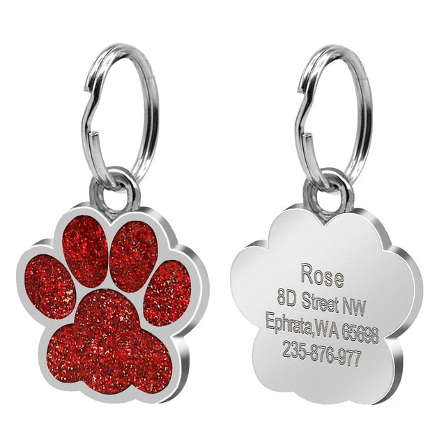 Engraved Paw ID Tag-Pawsitivetrends