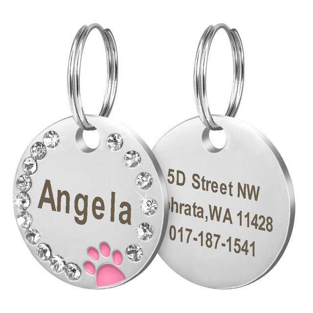 Engraved Paw ID Tag-Pawsitivetrends