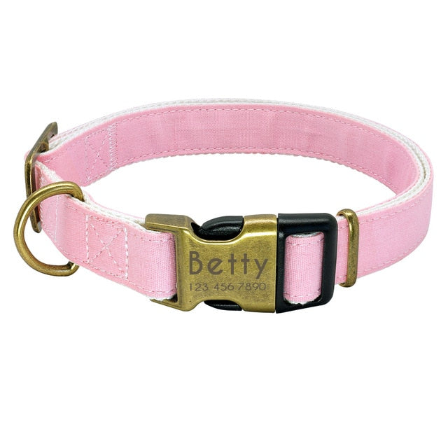 Personalized Engraved Solid Adjustable Dog Collar-Pawsitivetrends