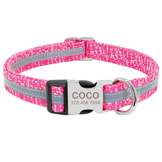 Personalized Engraved Printed Reflective Dog Collar-Pawsitivetrends